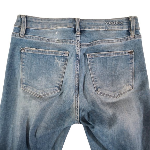 Vigoss Women's Jeans Size 28x28 Marley Super Skinny Distressed Blue Denim * - Picture 7 of 16